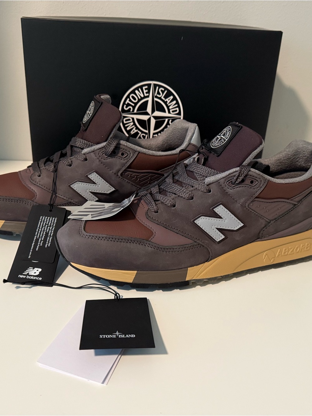 New Balance 998 MiUSA Stone Island Raso Gommato - U998PR Shoes
